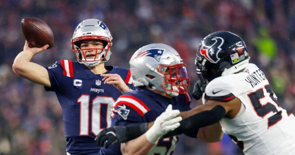 Drake Maye powers Patriots past Texans and into AFC championship game