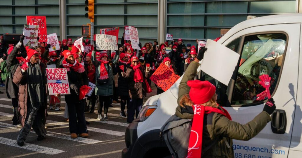Thousands of nurses go on strike at several major New York City hospitals