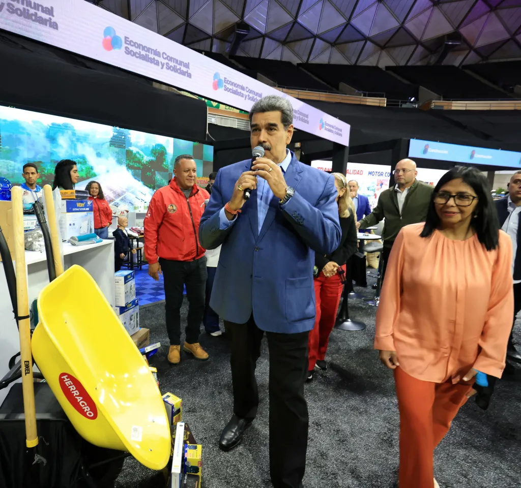 Nicolas Maduro and Vice President Delcy Rodriguez on Dec. 22, 2025.