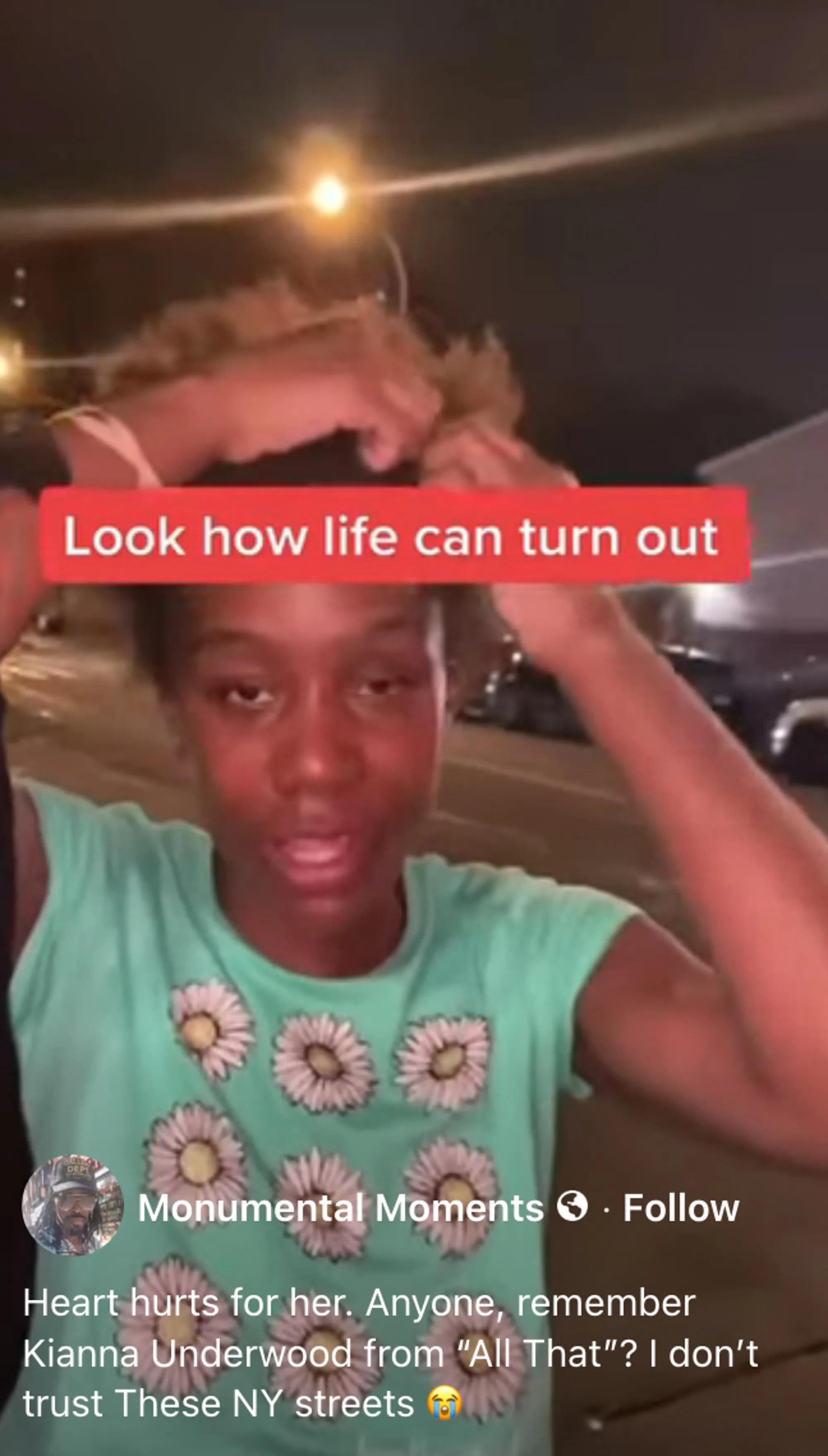 Screenshot of a video featuring Kianna Underwood with text overlay 