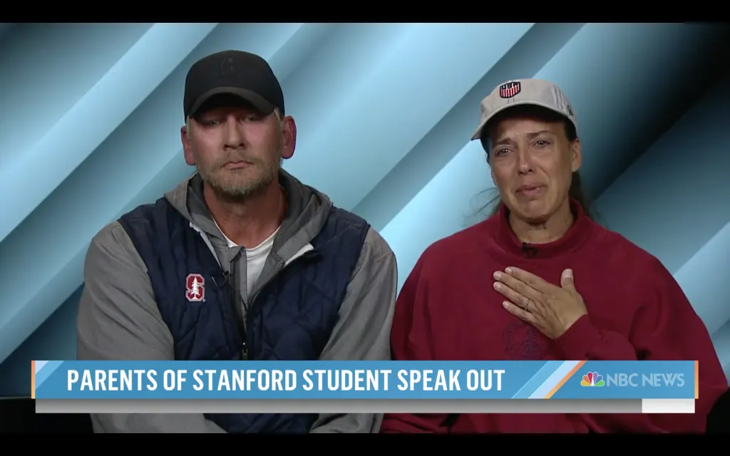 Parents of Katie Meyer, Stanford soccer player, speaking out.