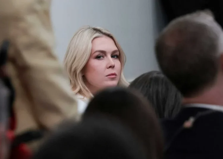 Karoline Leavitt scolded after strange claim about Trump’s Davos speech