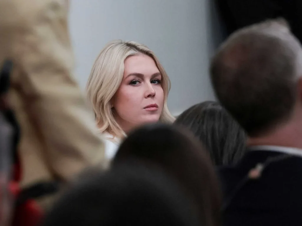 Karoline Leavitt scolded after strange claim about Trump’s Davos speech