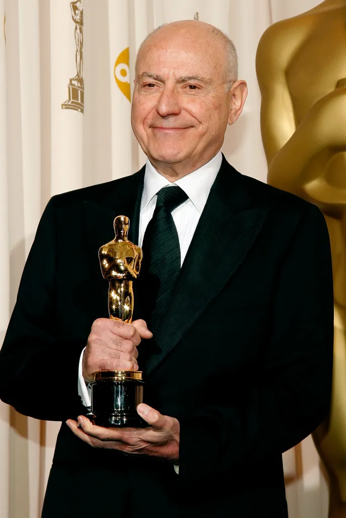 Alan Arkin poses in the press room during the 79th Annual Academy Awards.