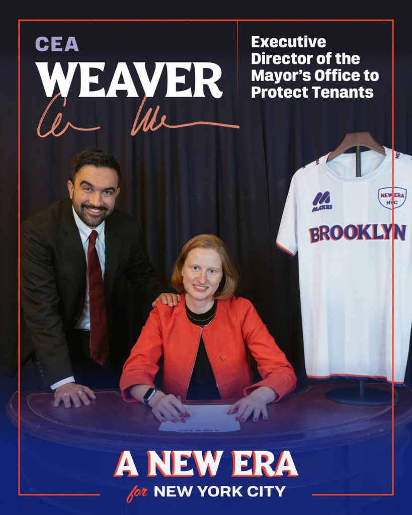 Cea Weaver appointed as Executive Director of the Mayor’s Office to Protect Tenants.