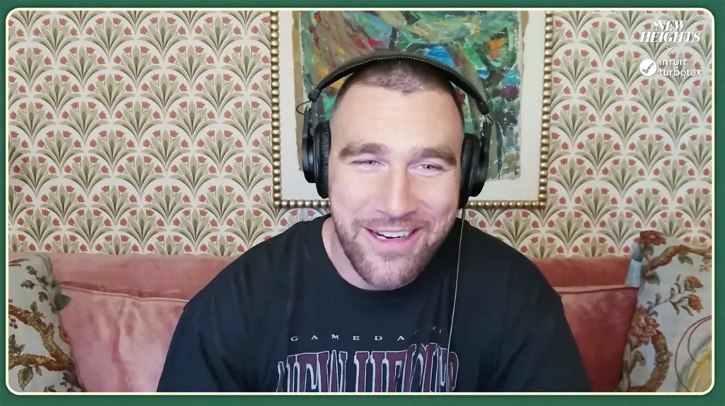 Travis Kelce on the New Heights Podcast.