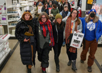 Protesters Press Target to Take a Stand Against ICE Crackdown in Minneapolis
