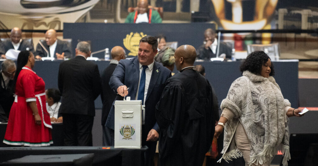 South African Party Leader Bows Out, Stirring Fears for Government’s Future