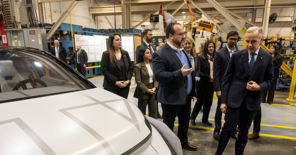 Carney Stakes Canada’s Auto Future on E.V.s as It Pulls Away From the U.S.