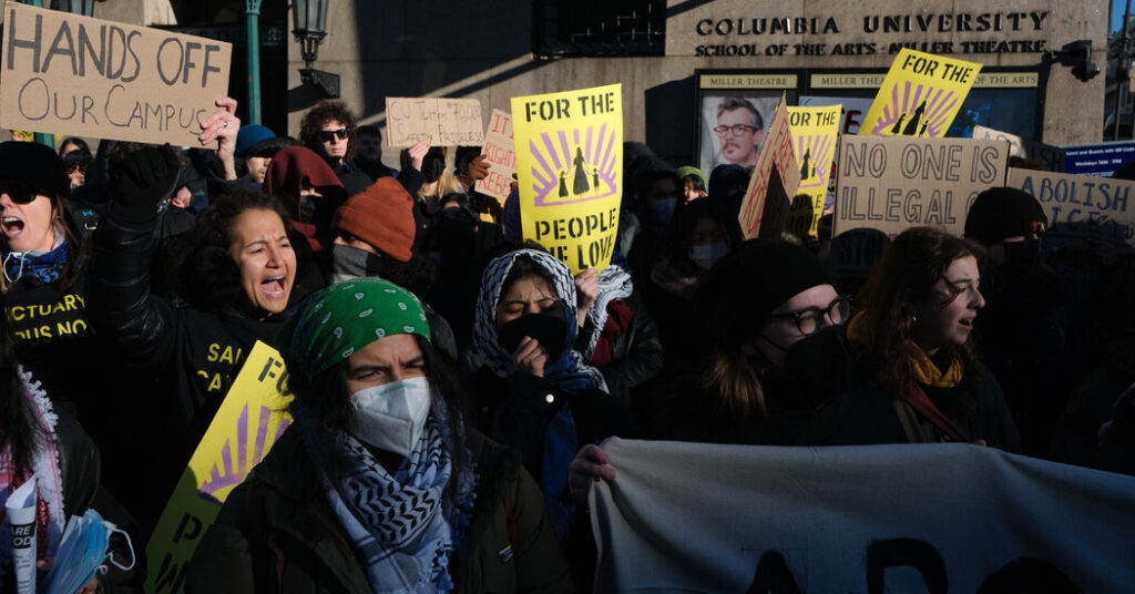 12 Columbia Professors and Students Are Arrested at Anti-ICE Protest
