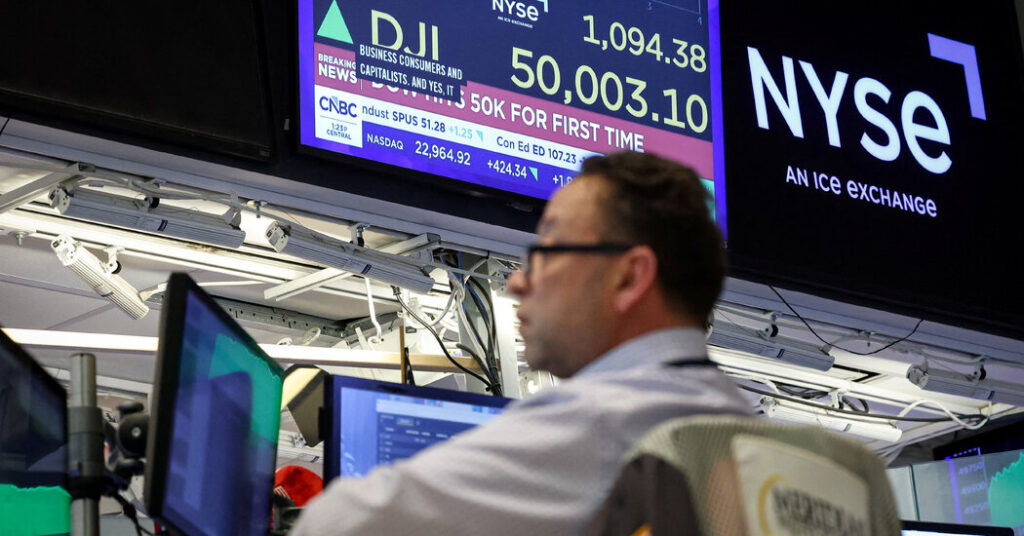 Stocks Rebound After Volatile Week as Dow Hits Record High