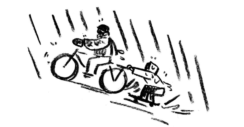 ‘As They Crested the Peak, the Skater Let Go and Swooped Left’