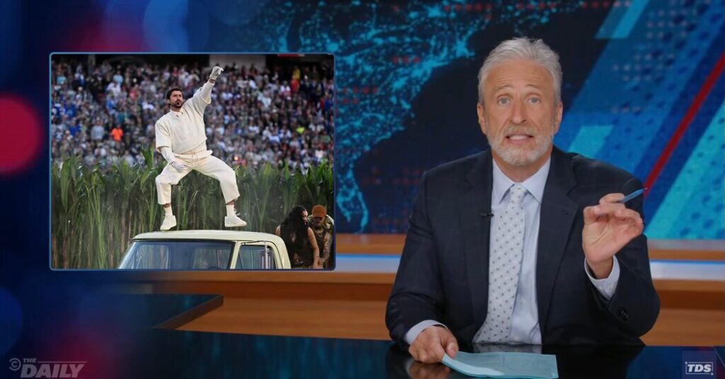Jon Stewart Defends Bad Bunny’s Super Bowl Halftime Show