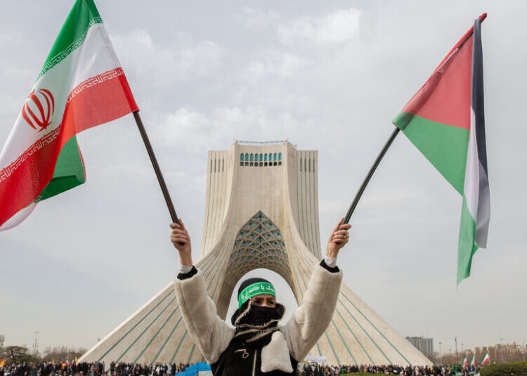 Iran Commemorates Revolution, With U.S. Warships Lurking Off the Coast