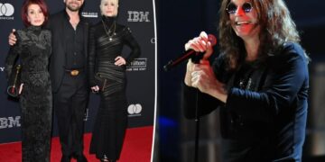 Sharon Osbourne supported by kids Jack and Kelly at pre-Grammys 2026 gala ahead of Ozzy tribute
