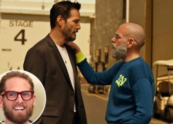 Bald Jonah Hill is unrecognizable as he shows off beard and slim figure in new movie with Keanu Reeves