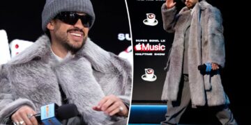 Bad Bunny gets emotional during Super Bowl halftime show presser