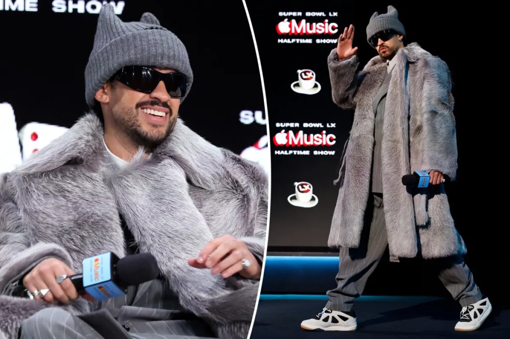 Bad Bunny gets emotional during Super Bowl halftime show presser