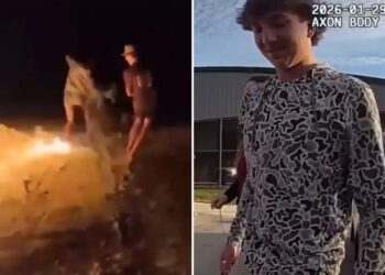 Florida teen sets friend on fire while playing with gasoline as peers laugh, disturbing video shows
