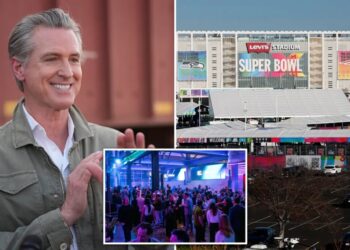 Gavin Newsom ducks into private Super Bowl bash, tries to keep a low profile