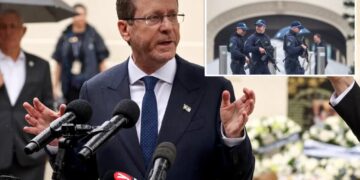 Israel’s president visits Sydney’s Bondi Beach massacre site and meets victims’ families