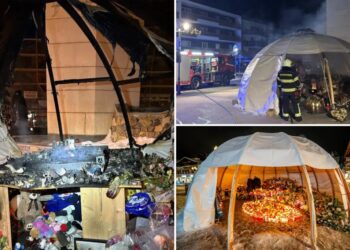 Memorial honoring 41 victims of Swiss New Year’s Eve nightclub fire destroyed in early-morning blaze