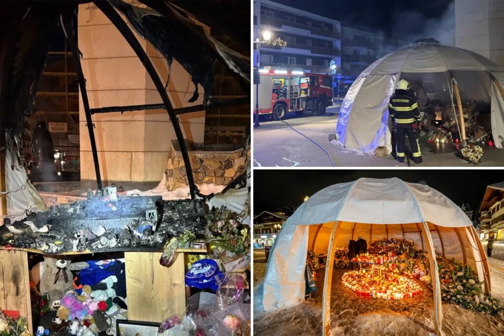 Memorial honoring 41 victims of Swiss New Year’s Eve nightclub fire destroyed in early-morning blaze
