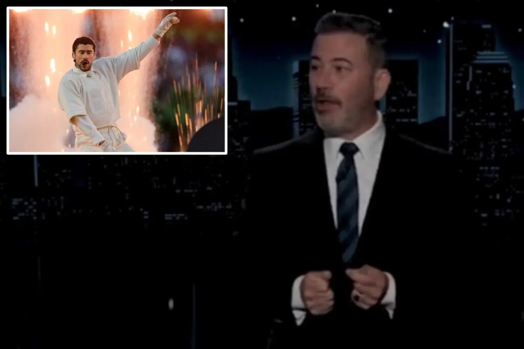 Jimmy Kimmel calls out liberals for not actually being fans of Bad Bunny despite hailing halftime show