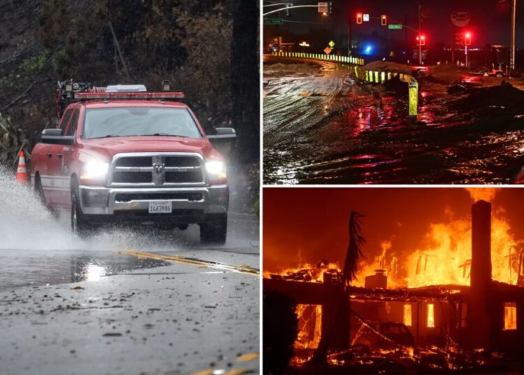 Evacuation warning for Palisades and Eaton Fire areas ahead of winter storm
