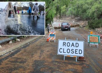 California braces for powerful storm set to smash region as iconic bluffs hang on by a thread