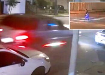 LAPD releases video of horrific hit-and-run as cops hunt heartless driver who killed man in crosswalk