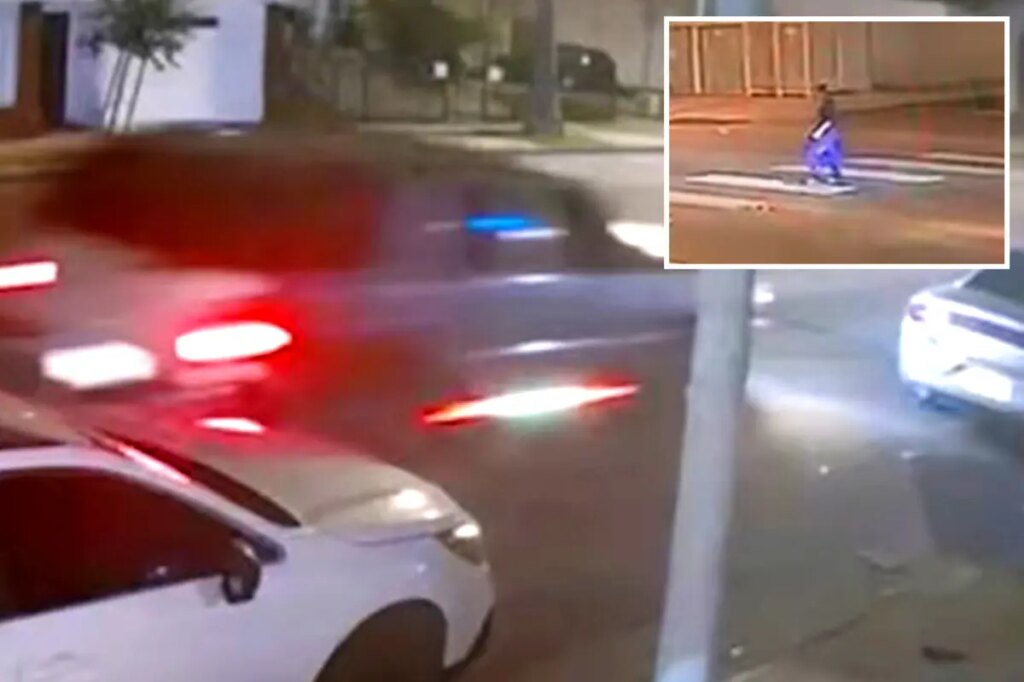 LAPD releases video of horrific hit-and-run as cops hunt heartless driver who killed man in crosswalk