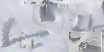 Horrifying video shows snow engulfed huts where skiers stayed before deadly avalanche
