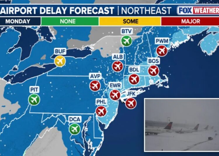 Over 3,000 flights canceled at NYC airports as historic blizzard threatens to bury region in 2-feet of snow