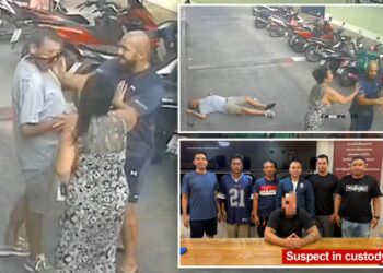 Horrific moment gangster kills tourist with a karate chop