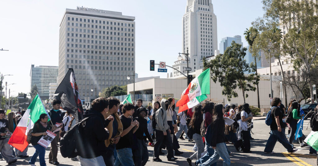 Three Federal Officers Injured in Los Angeles Protests, D.H.S. Says