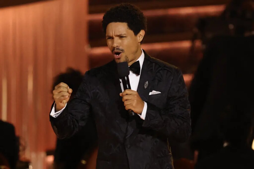 Trevor Noah takes aim at Jeff Bezos’ wedding, Nicki Minaj’s Trump support in fiery Grammys 2026 monologue