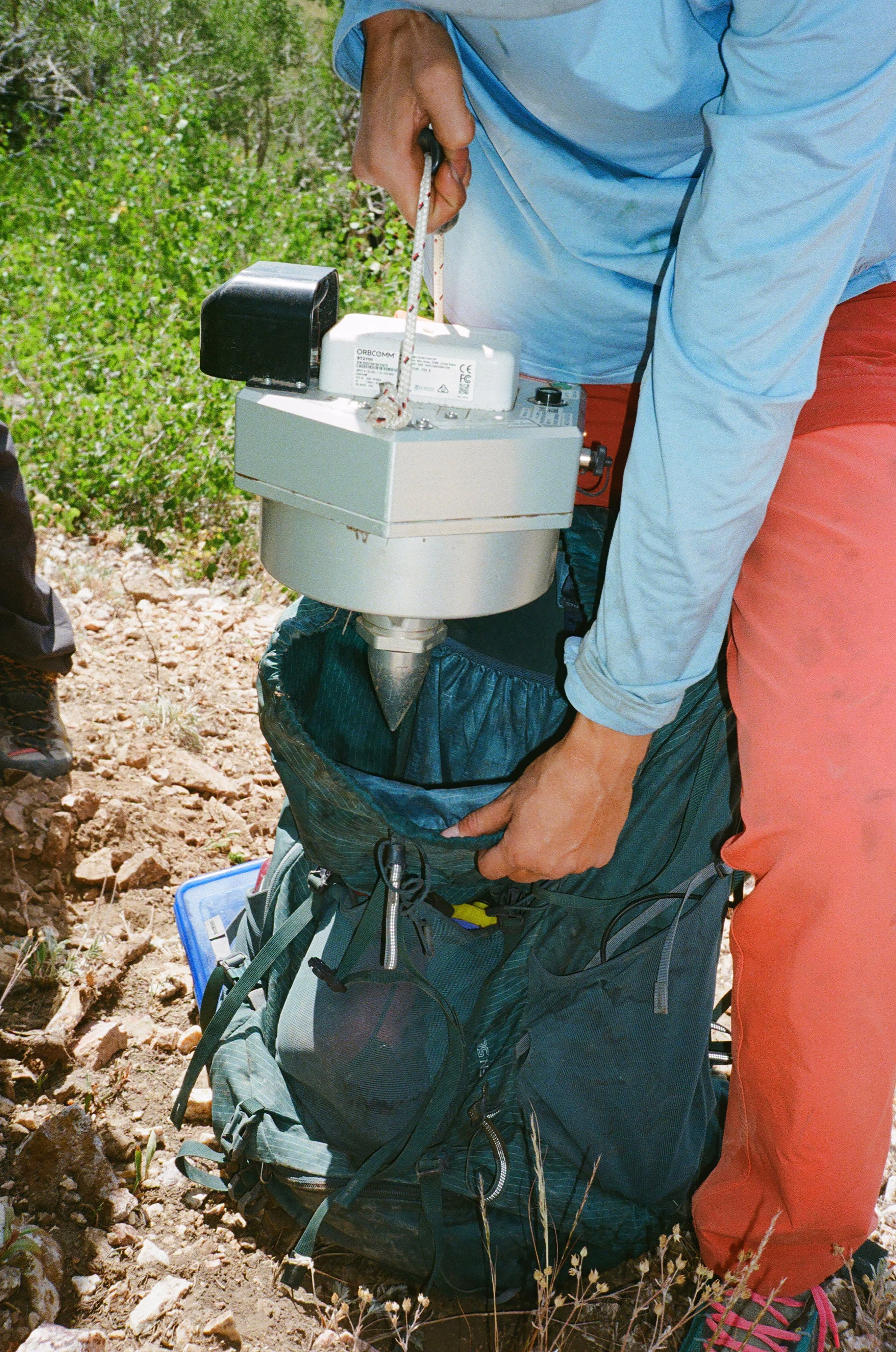 A close up of the mining node 