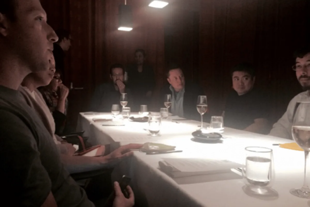 New photo appears to show ‘wild’ Epstein dinner with Mark Zuckerberg and Elon Musk