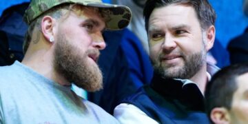 JD Vance, Jake Paul chat it up during crushing US women’s hockey win over Finland