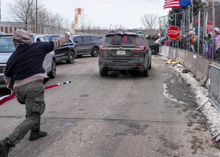 Anti-ICE protesters attack their own supporter with sex toys during Minneapolis rally