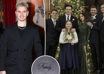 Romeo Beckham debuts ‘family’ tattoo as Brooklyn covers up his ink