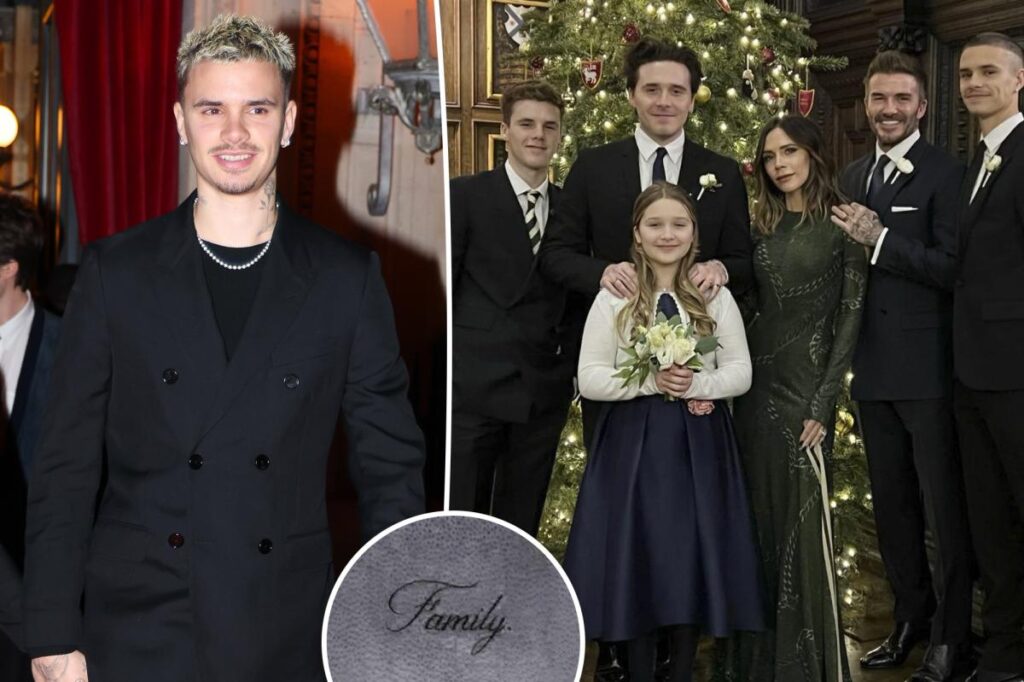 Romeo Beckham debuts ‘family’ tattoo as Brooklyn covers up his ink