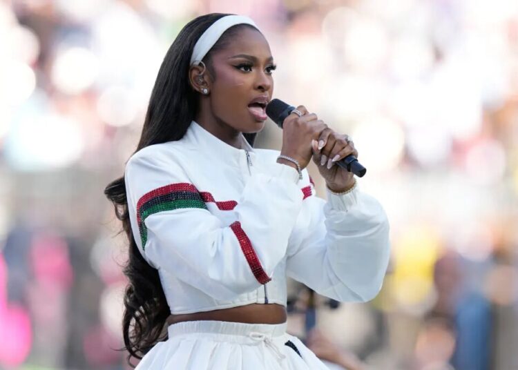 Coco Jones wows with black National Anthem ‘Lift Every Voice and Sing’ at Super Bowl 2026
