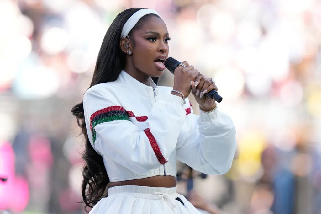 Coco Jones wows with black National Anthem ‘Lift Every Voice and Sing’ at Super Bowl 2026