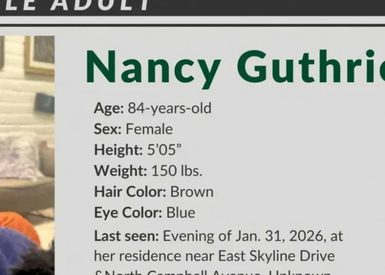 Person detained just miles from U.S.-Mexico border in Nancy Guthrie abduction case