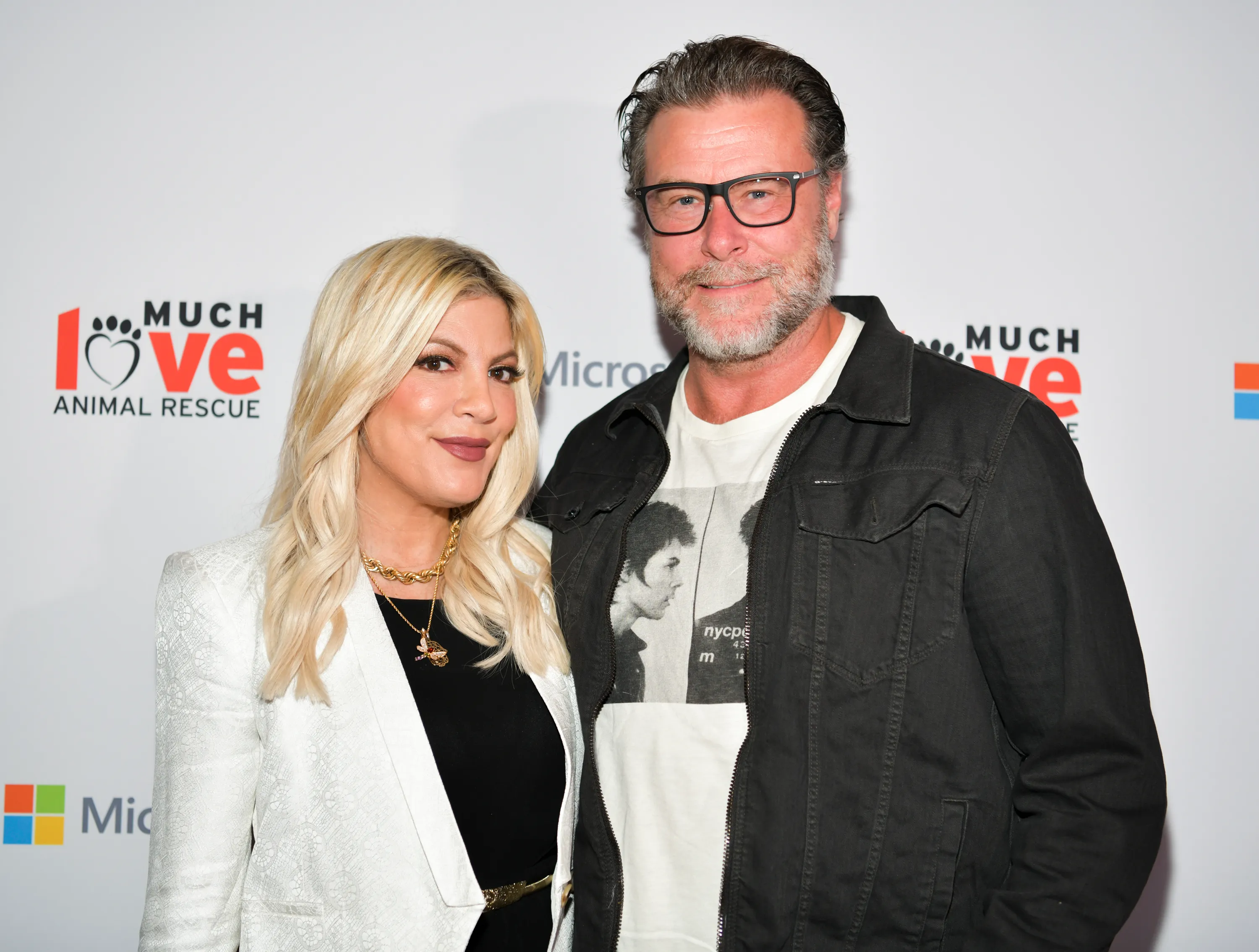 Tori Spelling and Dean McDermott pose at the Much Love Animal Rescue 3rd Annual Spoken Woof Benefit.