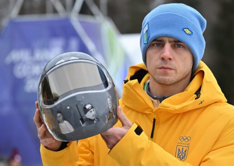 Winter Olympics Photo of the Day: Disqualified for a ‘Helmet of Remembrance’