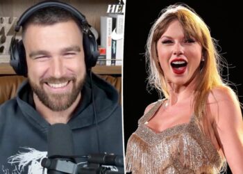 Travis Kelce makes cheeky reference to raunchy Taylor Swift lyric in Valentine’s Day card for podcast