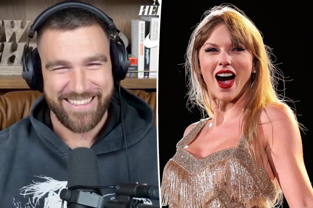 Travis Kelce makes cheeky reference to raunchy Taylor Swift lyric in Valentine’s Day card for podcast